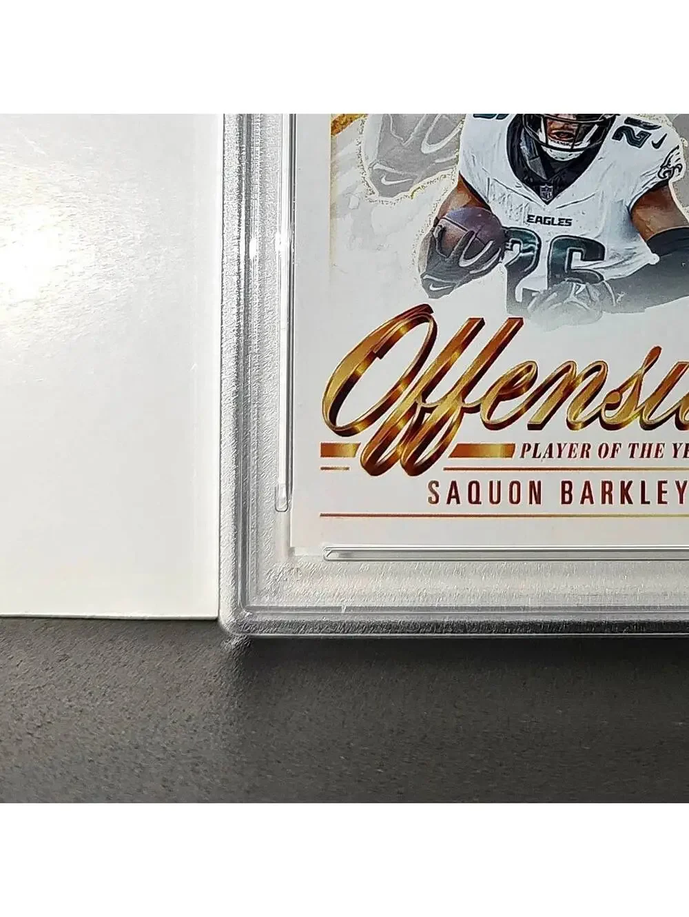 Saquon Barkley 2024 Panini NFL AP Offensive Player of the Year Eagles PSA 9 Mint
